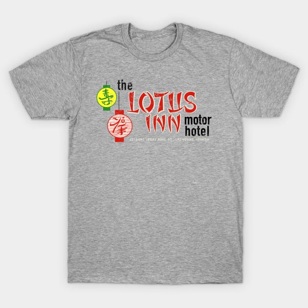 Vintage the Lotus Inn Motel Las Vegas T-Shirt by StudioPM71